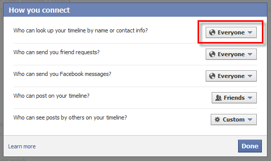 Privacy option